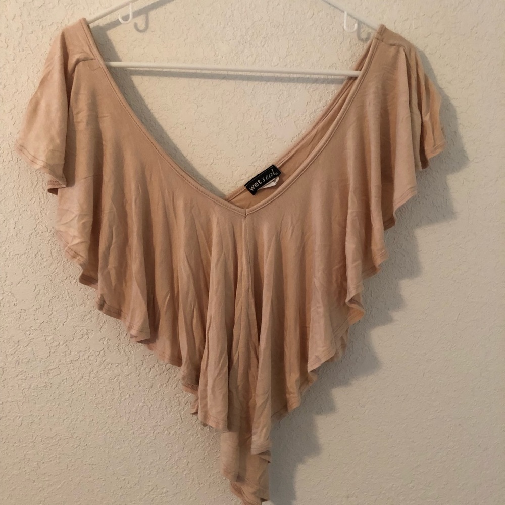 Beige crop top